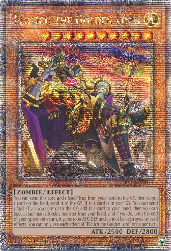 Eldlich the Golden Lord (Alternate Art) [RA01-EN019] Quarter Century Secret Rare | Exor Games Truro