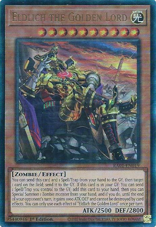 Eldlich the Golden Lord (Alternate Art) [RA01-EN019] Prismatic Ultimate Rare | Exor Games Truro