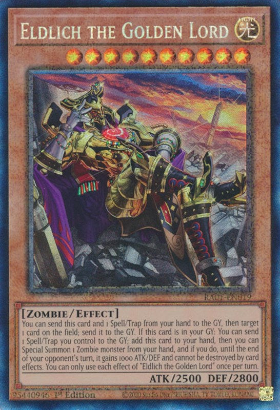 Eldlich the Golden Lord (Alternate Art) [RA01-EN019] Prismatic Collector's Rare | Exor Games Truro