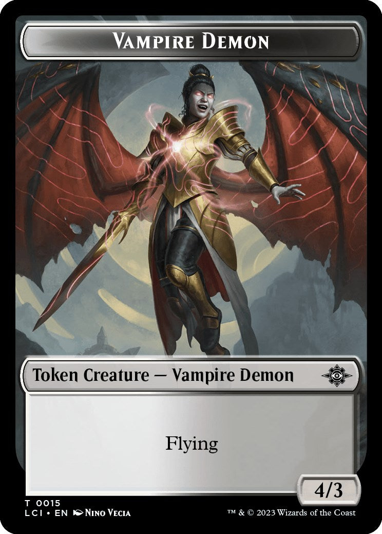 Vampire // Vampire Demon Double-Sided Token [The Lost Caverns of Ixalan Tokens] | Exor Games Truro