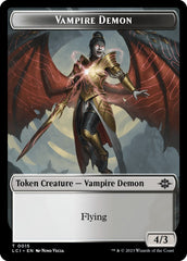 Vampire // Vampire Demon Double-Sided Token [The Lost Caverns of Ixalan Tokens] | Exor Games Truro