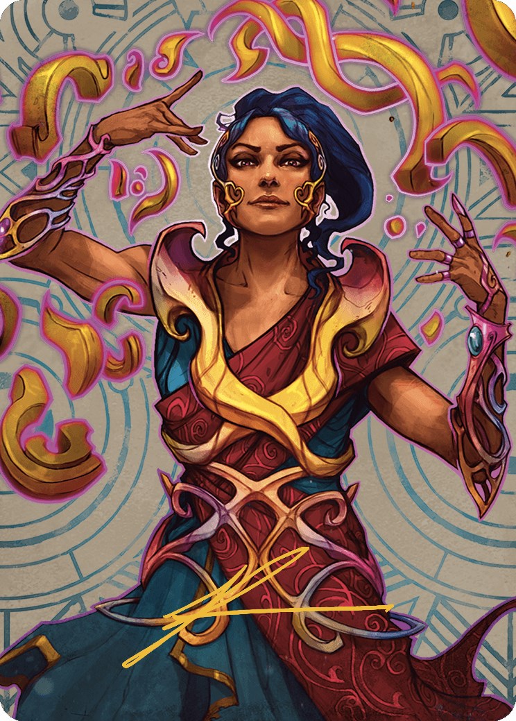 Saheeli, the Sun's Brilliance Art Card (Gold-Stamped Signature) [The Lost Caverns of Ixalan Art Series] | Exor Games Truro