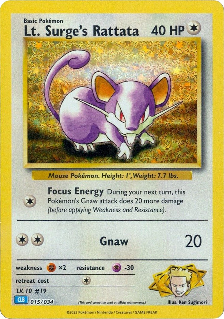 Lt. Surge's Rattata [Trading Card Game Classic] | Exor Games Truro