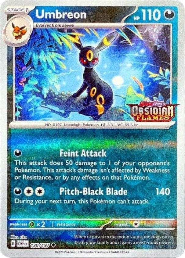 Umbreon (130/197) (Obsidian Flames Stamped) [Scarlet & Violet: Obsidian Flames] | Exor Games Truro