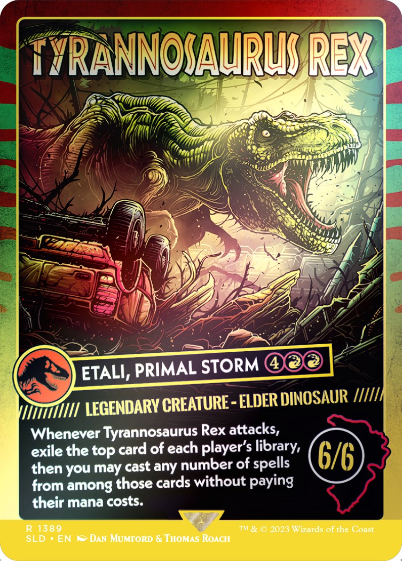 Tyrannosaurus Rex - Etali, Primal Storm (Rainbow Foil) [Secret Lair Drop Series] | Exor Games Truro