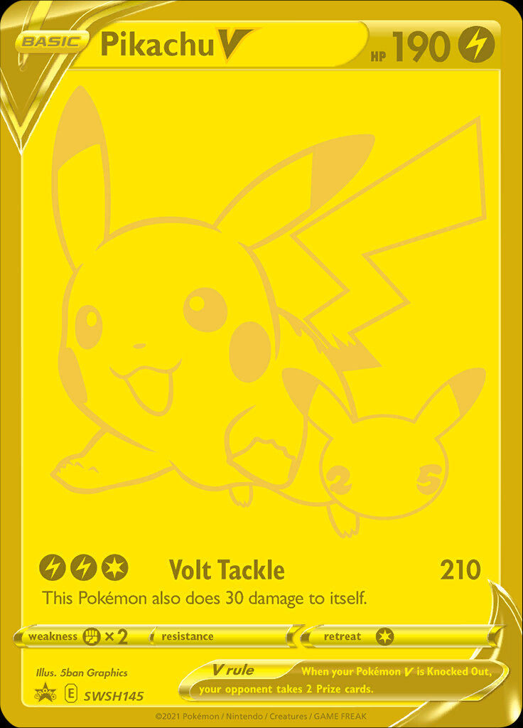 Pikachu V (SWSH145) (Celebrations) [Sword & Shield: Black Star Promos] | Exor Games Truro