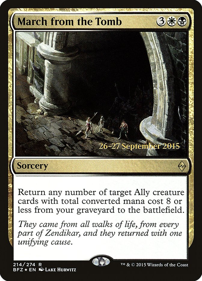 March from the Tomb [Battle for Zendikar Prerelease Promos] | Exor Games Truro