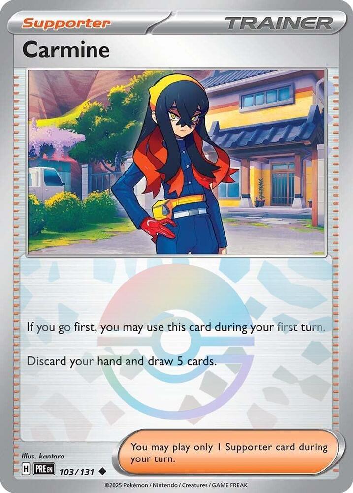 Carmine (103/131) (Poke Ball Pattern) [Scarlet & Violet: Prismatic Evolutions] | Exor Games Truro