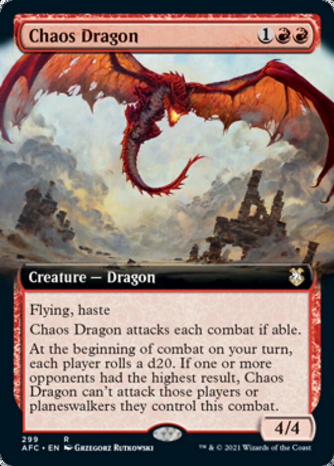 Chaos Dragon (Extended Art) [Dungeons & Dragons: Adventures in the Forgotten Realms Commander] | Exor Games Truro