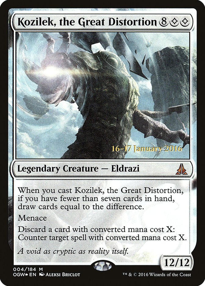 Kozilek, the Great Distortion [Oath of the Gatewatch Prerelease Promos] | Exor Games Truro