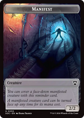 Elemental (0020) // Manifest Double-Sided Token [Secrets of Strixhaven Commander Tokens] | Exor Games Truro