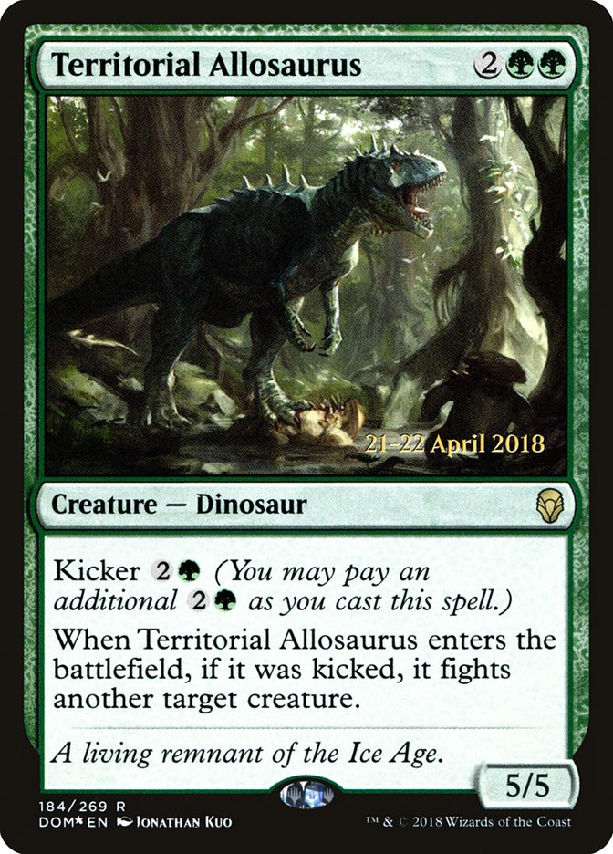 Territorial Allosaurus [Dominaria Prerelease Promos] | Exor Games Truro