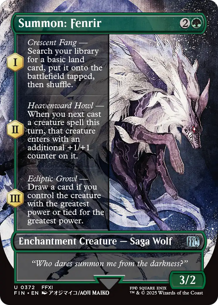 Summon: Fenrir (Borderless) [FINAL FANTASY] | Exor Games Truro