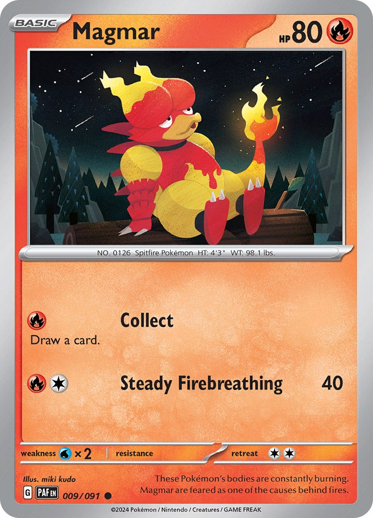 Magmar (009/091) [Scarlet & Violet: Paldean Fates] | Exor Games Truro