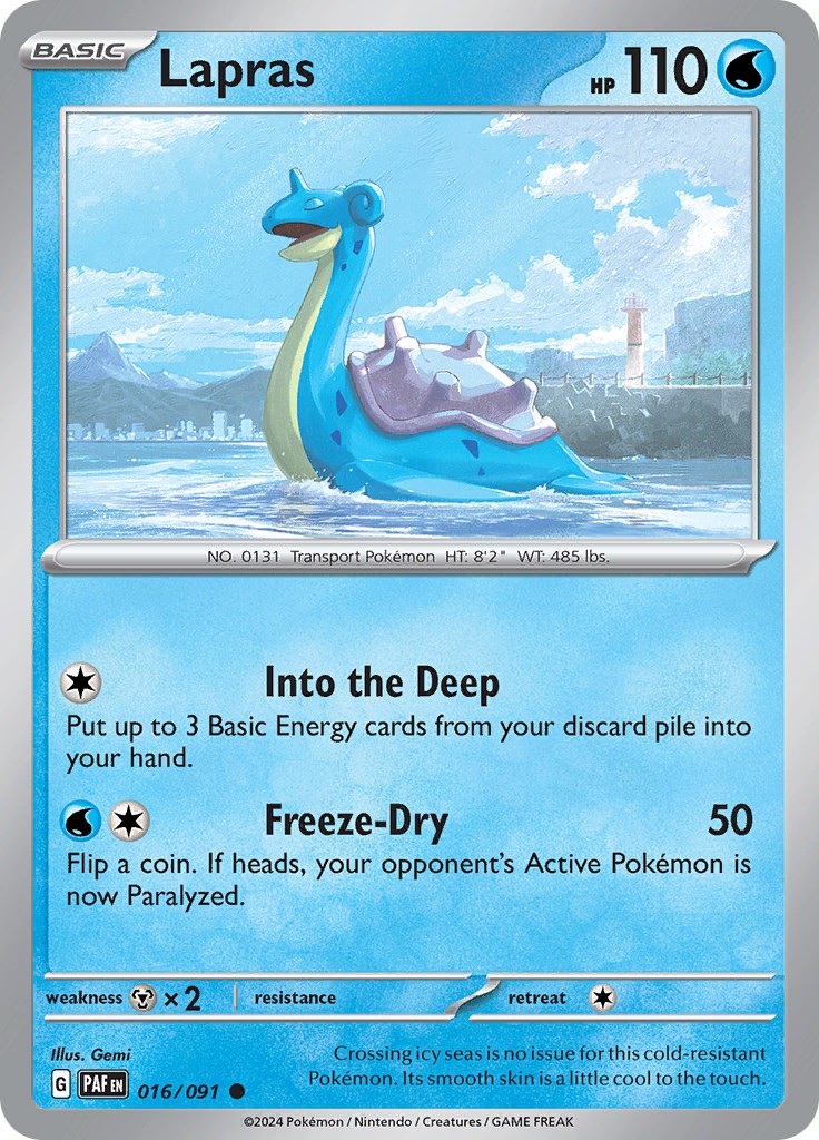 Lapras (016/091) [Scarlet & Violet: Paldean Fates] | Exor Games Truro