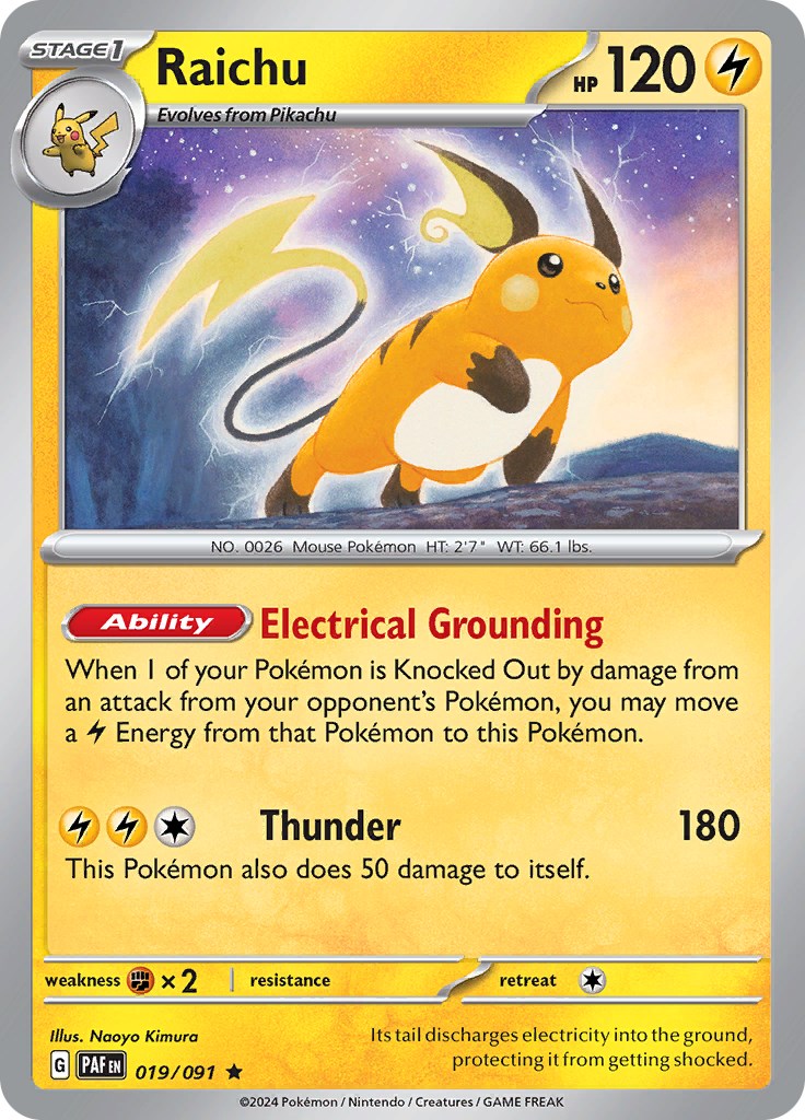 Raichu (019/091) [Scarlet & Violet: Paldean Fates] | Exor Games Truro
