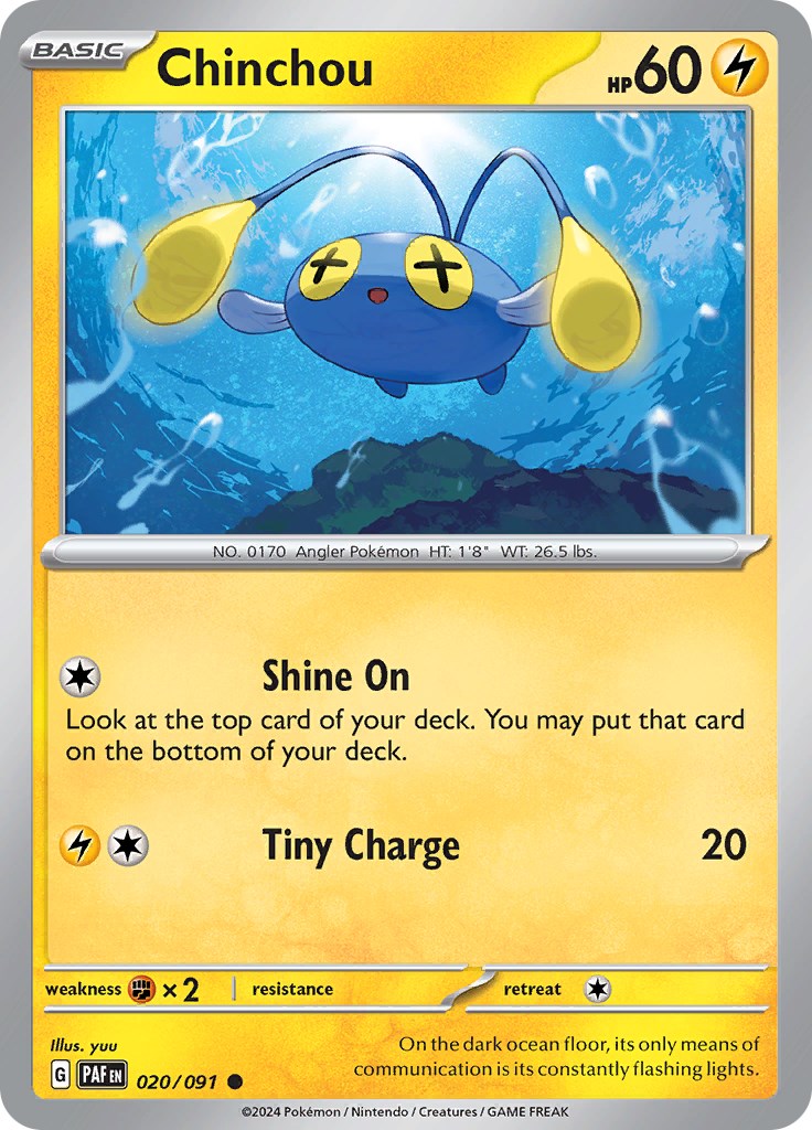 Chinchou (020/091) [Scarlet & Violet: Paldean Fates] | Exor Games Truro