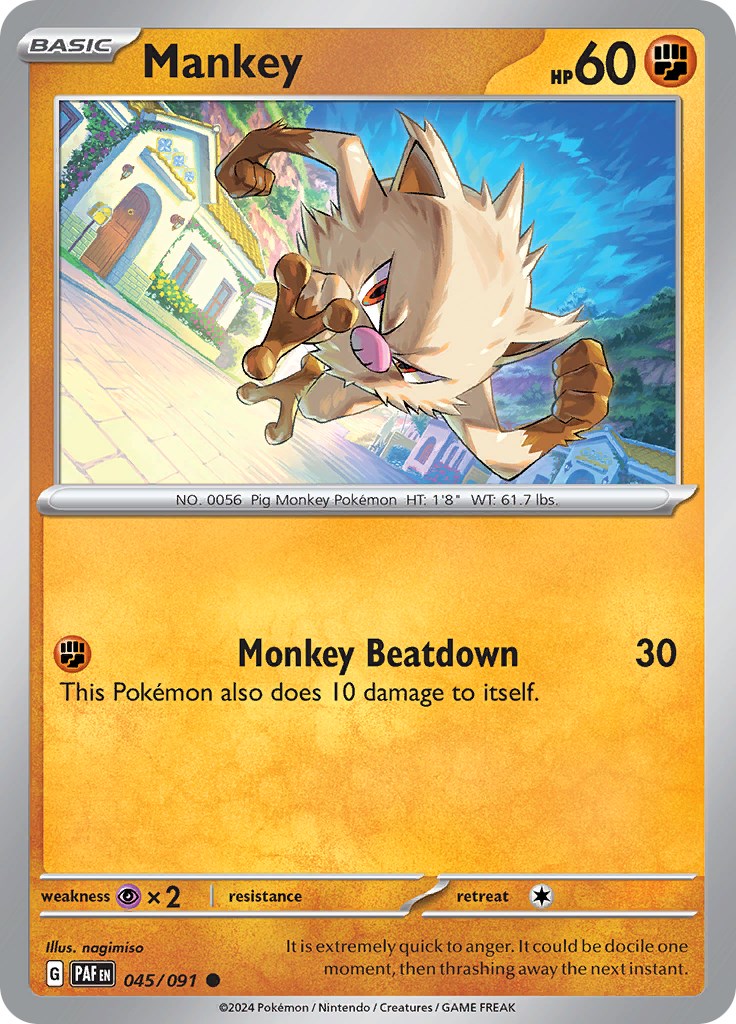 Mankey (045/091) [Scarlet & Violet: Paldean Fates] | Exor Games Truro