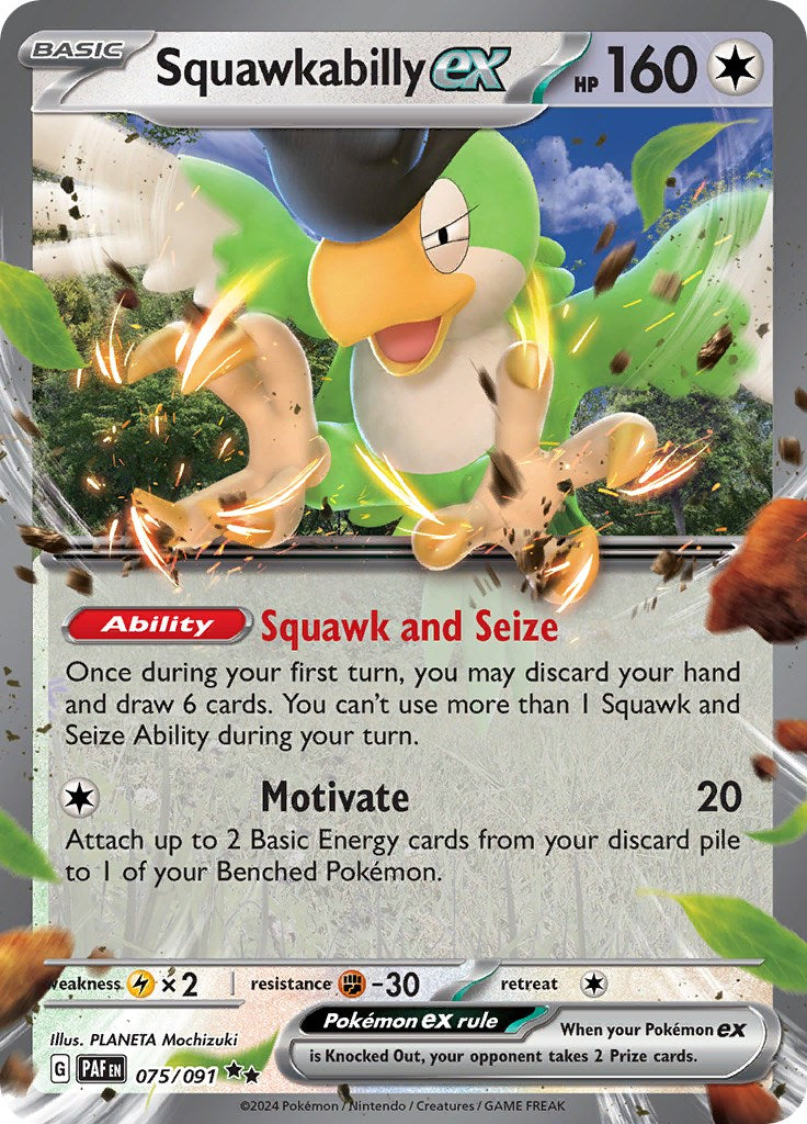 Squawkabilly ex (075/091) [Scarlet & Violet: Paldean Fates] | Exor Games Truro