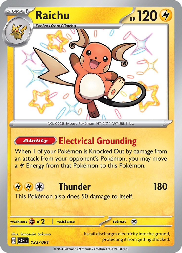 Raichu (132/091) [Scarlet & Violet: Paldean Fates] | Exor Games Truro