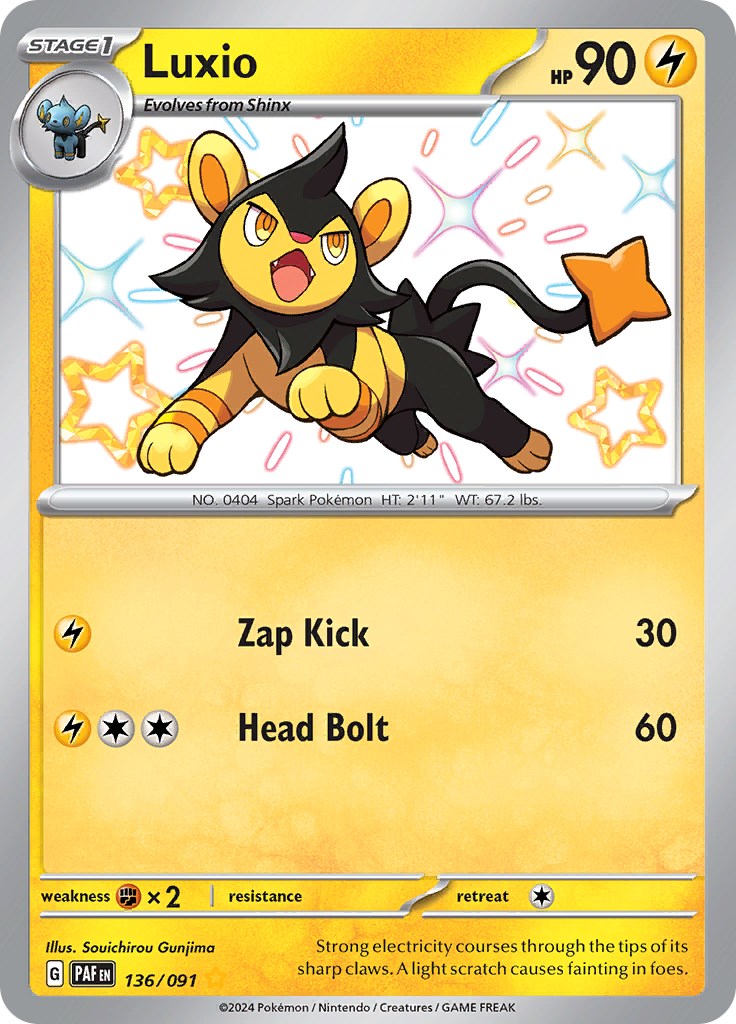 Luxio (136/091) [Scarlet & Violet: Paldean Fates] | Exor Games Truro