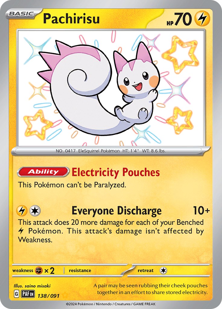 Pachirisu (138/091) [Scarlet & Violet: Paldean Fates] | Exor Games Truro