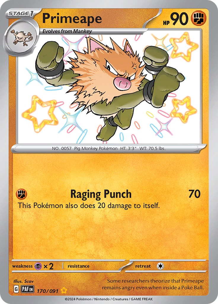 Primeape (170/091) [Scarlet & Violet: Paldean Fates] | Exor Games Truro