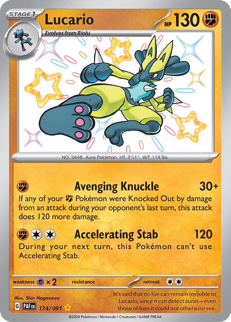 Lucario (174/091) [Scarlet & Violet: Paldean Fates] | Exor Games Truro