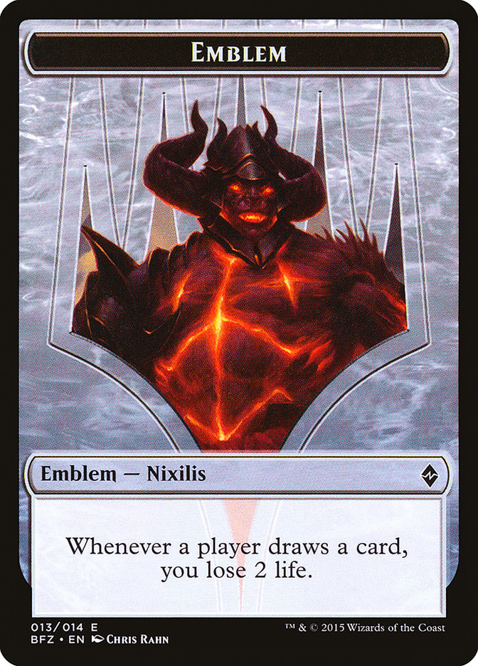 Ob Nixilis Reignited Emblem [Battle for Zendikar Tokens] | Exor Games Truro