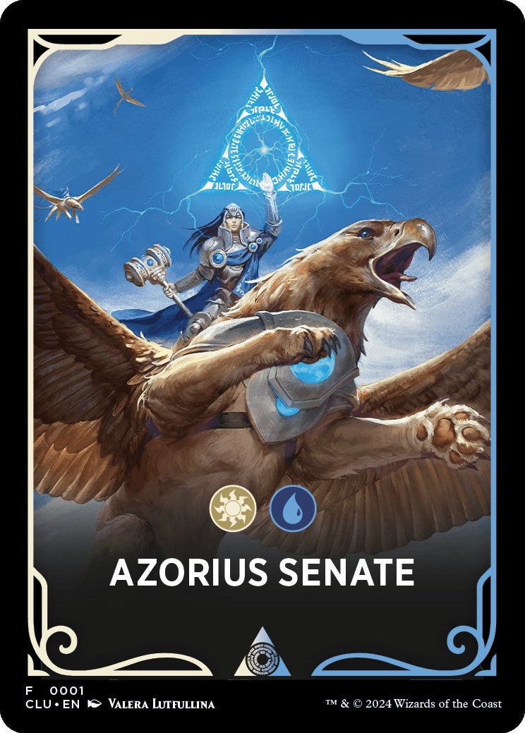Azorius Senate Theme Card [Ravnica: Clue Edition Tokens] | Exor Games Truro