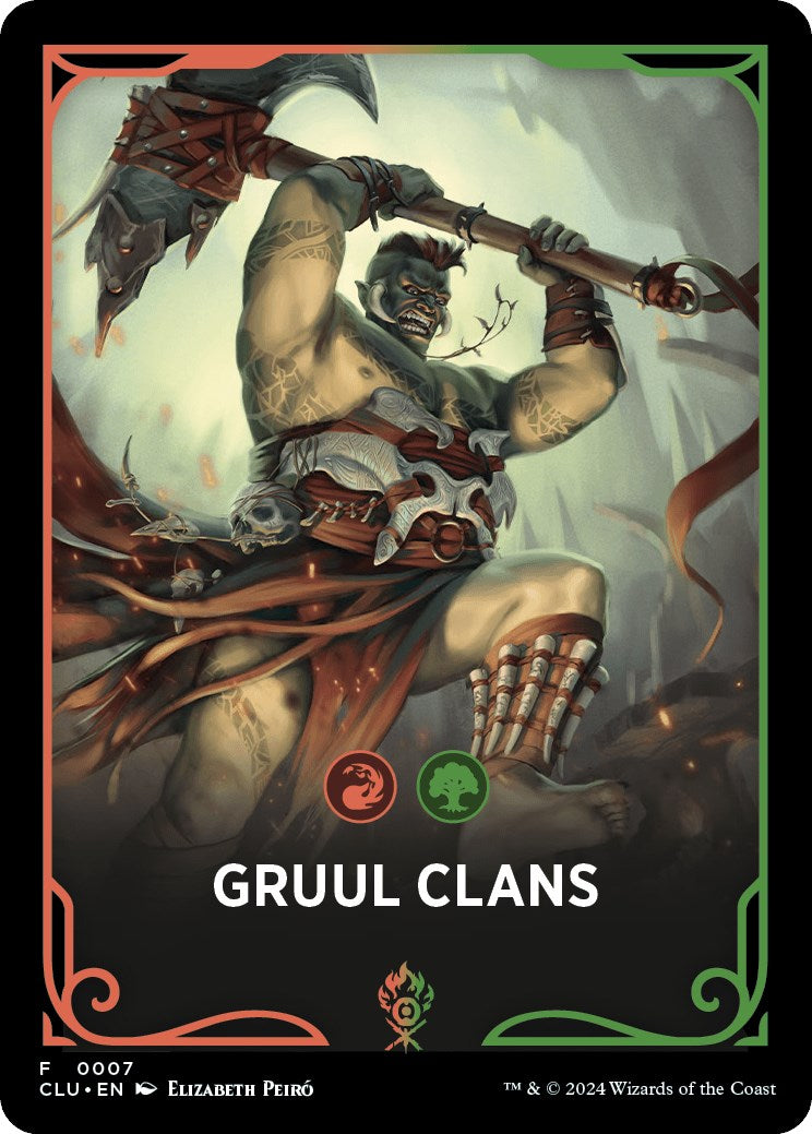 Gruul Clans Theme Card [Ravnica: Clue Edition Tokens] | Exor Games Truro