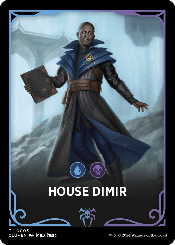 House Dimir Theme Card [Ravnica: Clue Edition Tokens] | Exor Games Truro