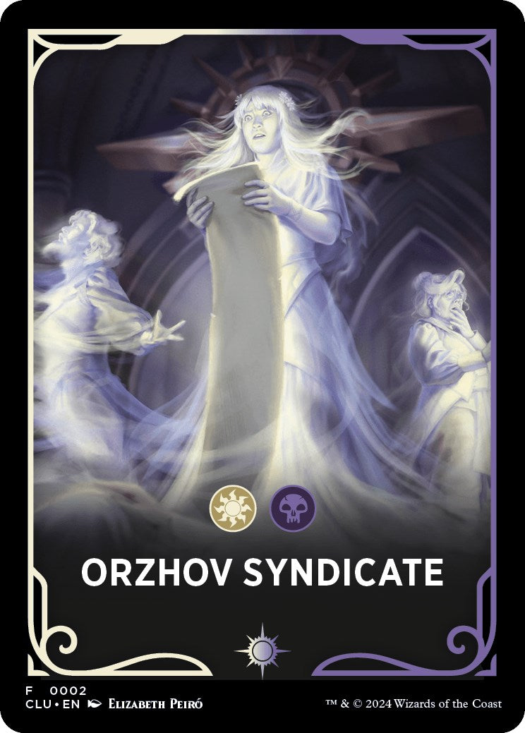 Orzhov Syndicate Theme Card [Ravnica: Clue Edition Tokens] | Exor Games Truro