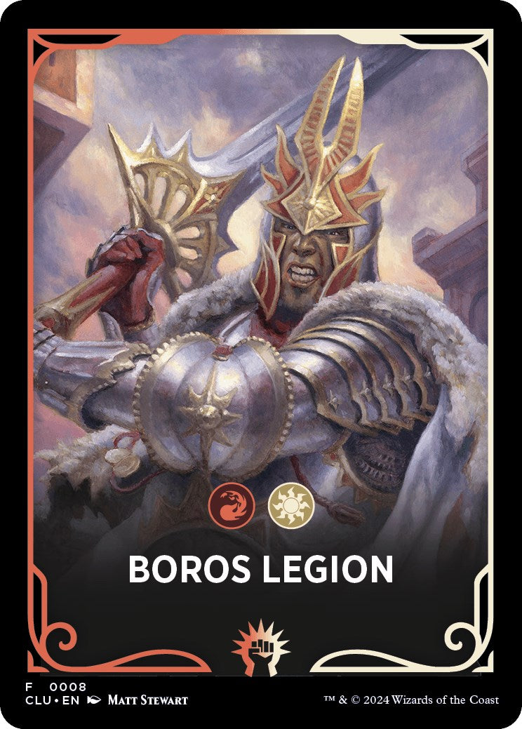 Boros Legion Theme Card [Ravnica: Clue Edition Tokens] | Exor Games Truro