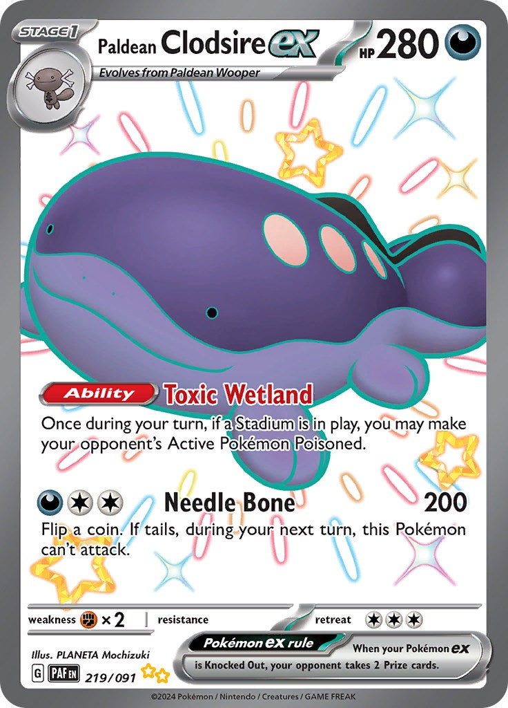 Paldean Clodsire ex (219/091) [Scarlet & Violet: Paldean Fates] | Exor Games Truro