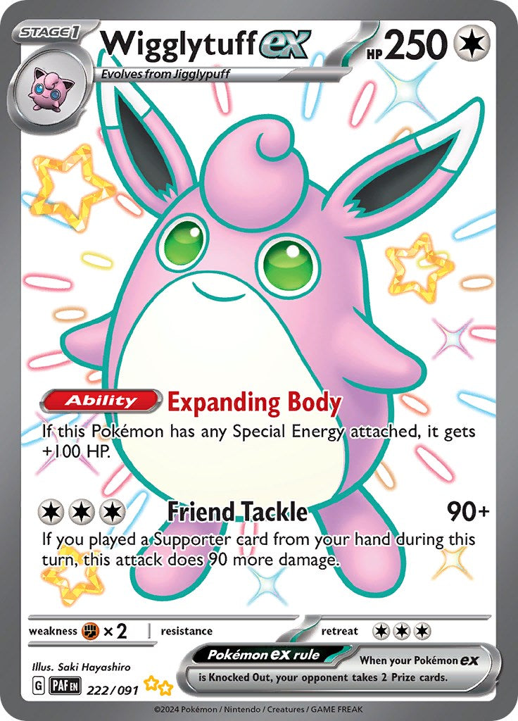 Wigglytuff ex (222/091) [Scarlet & Violet: Paldean Fates] | Exor Games Truro