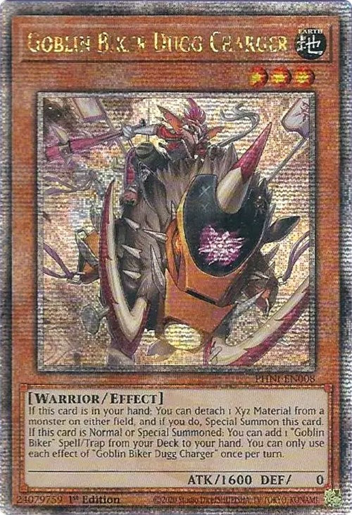 Goblin Biker Dugg Charger [PHNI-EN008] Quarter Century Secret Rare | Exor Games Truro