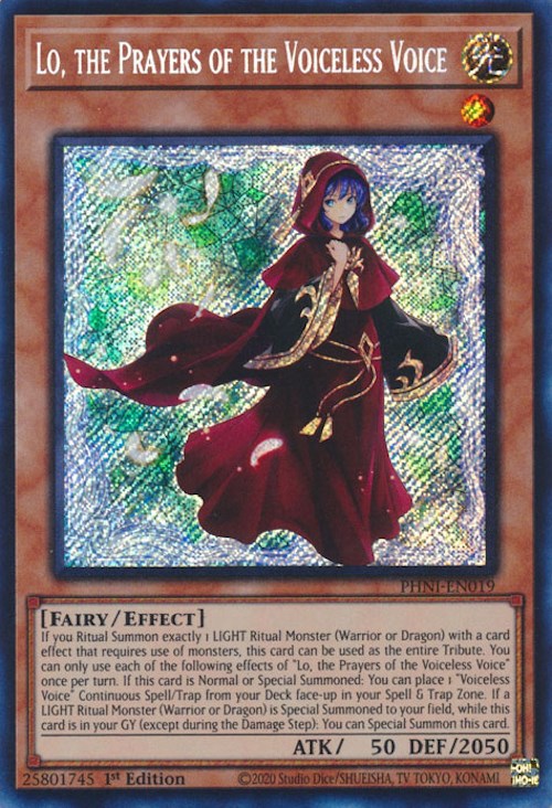 Lo, the Prayers of the Voiceless Voice [PHNI-EN019] Secret Rare | Exor Games Truro