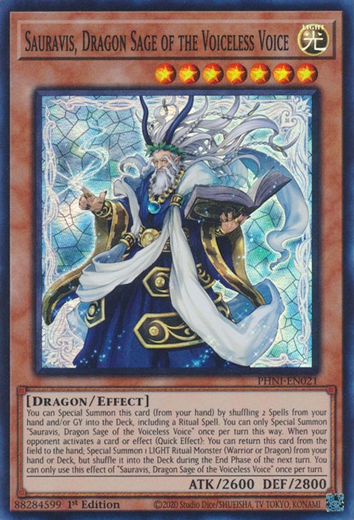 Sauravis, Dragon Sage of the Voiceless Voice [PHNI-EN021] Super Rare | Exor Games Truro