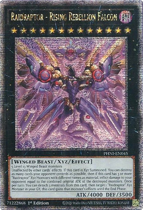 Raidraptor - Rising Rebellion Falcon [PHNI-EN045] Quarter Century Secret Rare | Exor Games Truro
