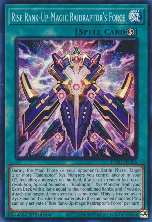 Rise Rank-Up-Magic Raidraptor's Force [PHNI-EN056] Super Rare | Exor Games Truro