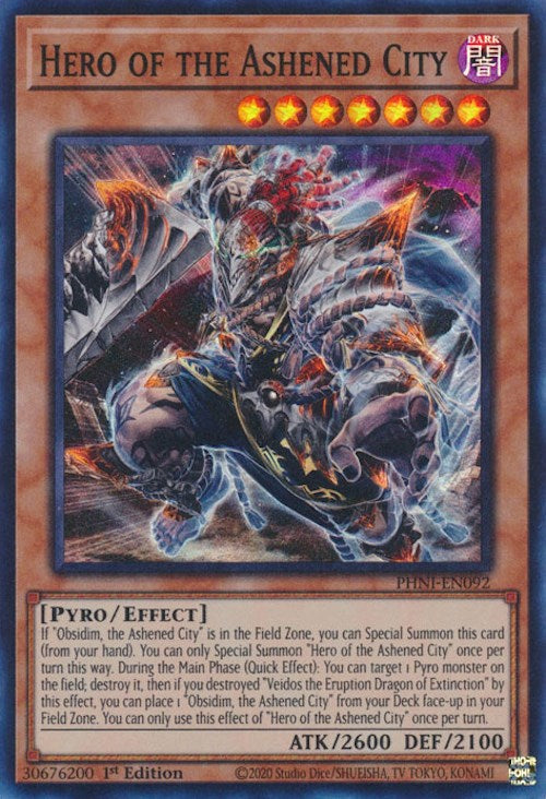 Hero of the Ashened City [PHNI-EN092] Super Rare | Exor Games Truro