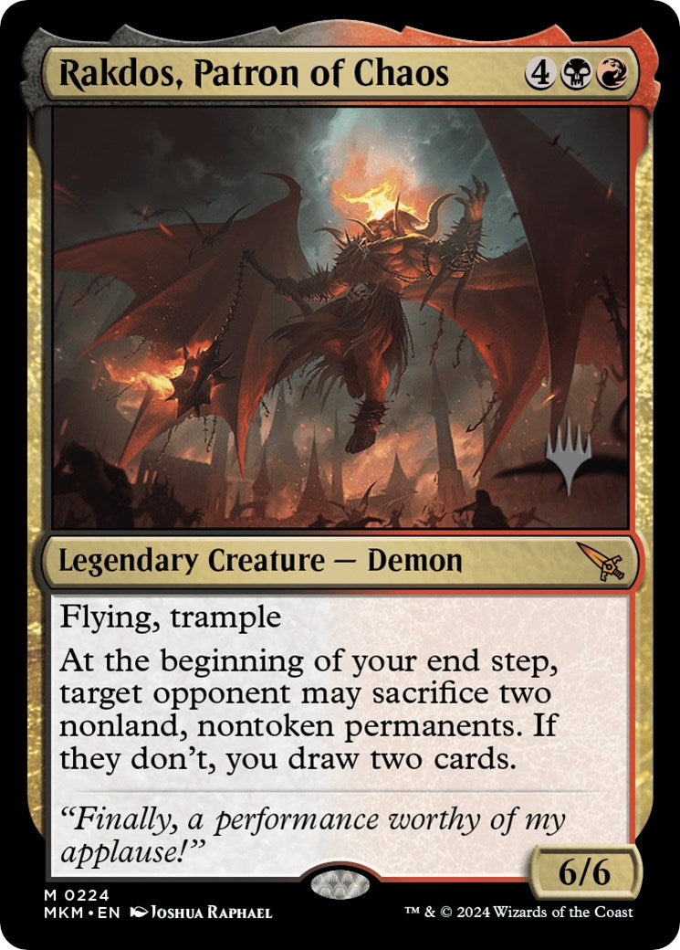 Rakdos, Patron of Chaos (Promo Pack) [Murders at Karlov Manor Promos] | Exor Games Truro