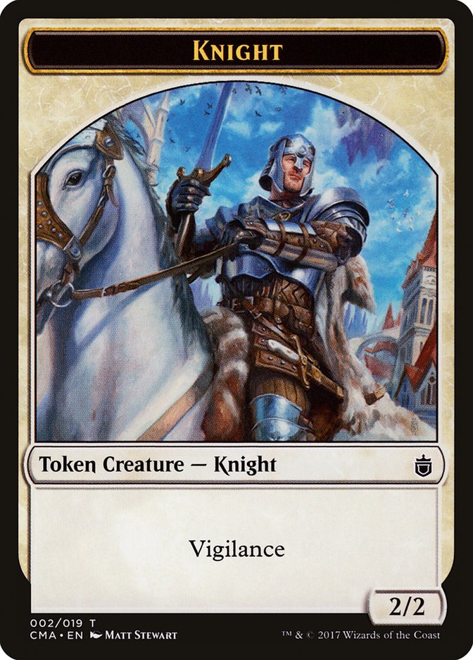 Knight Token [Commander Anthology Tokens] | Exor Games Truro