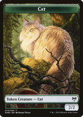 Dwarf Berserker // Cat Double-Sided Token [Kaldheim Tokens] | Exor Games Truro