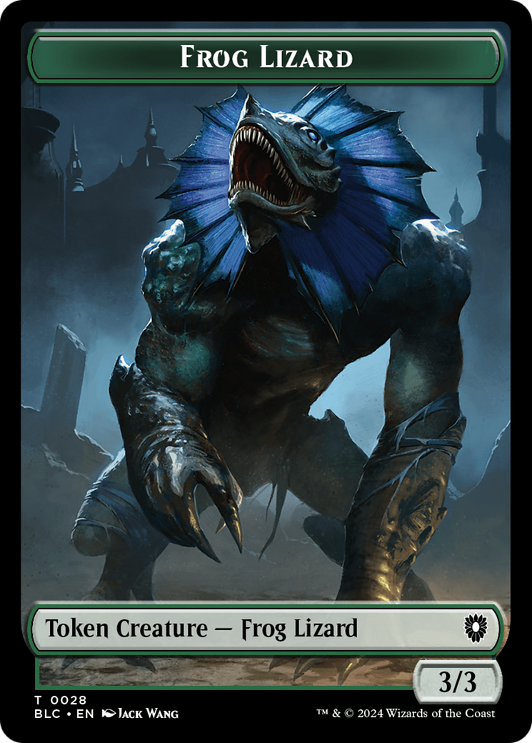 Storm Crow // Frog Lizard Double-Sided Token [Bloomburrow Commander Tokens] | Exor Games Truro