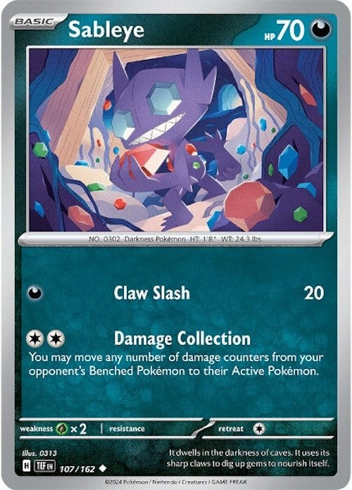 Sableye (107/162) [Scarlet & Violet: Temporal Forces] | Exor Games Truro