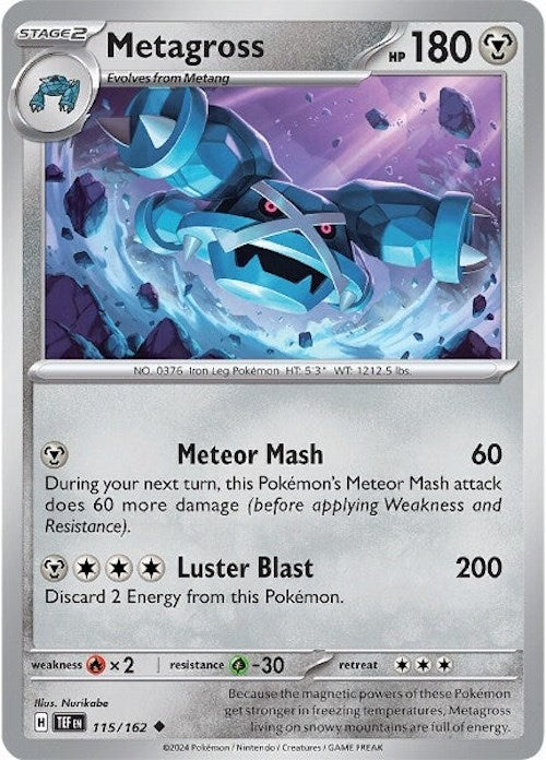 Metagross (115/162) [Scarlet & Violet: Temporal Forces] | Exor Games Truro