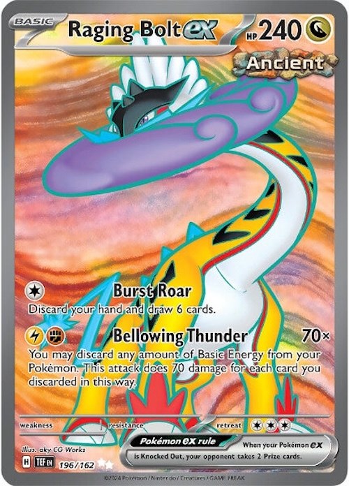 Raging Bolt ex (196/162) [Scarlet & Violet: Temporal Forces] | Exor Games Truro