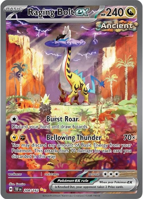 Raging Bolt ex (208/162) [Scarlet & Violet: Temporal Forces] | Exor Games Truro